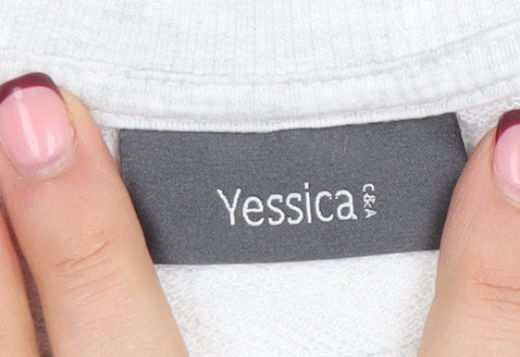 Yessica Women’s Grey Pullover Sweatshirt Size M Cotton Blend