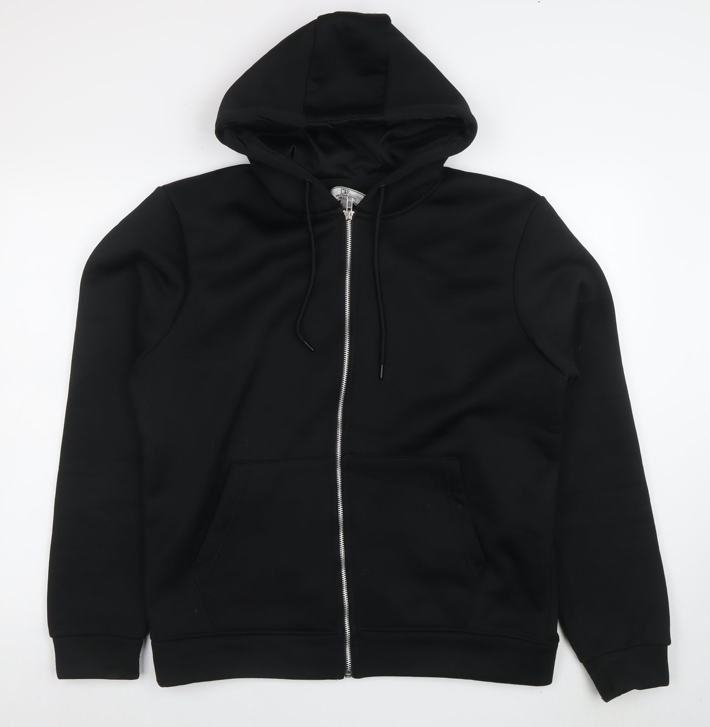 DON'T THINK TWICE Mens Black Full Zip Hoodie Size L Polyester