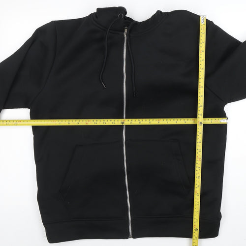 DON'T THINK TWICE Mens Black Full Zip Hoodie Size L Polyester