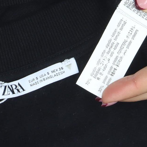 ZARA Men's Black Sleeveless V-Neck Sweatshirt Vest Size S