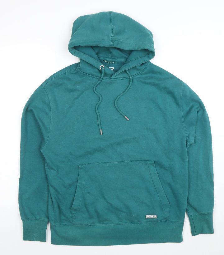 Pull & Bear Womens Green Pullover Hoodie XS Comfort Fit