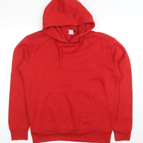 Urban Road Men's Red Pullover Hoodie Size S Casual Fleece
