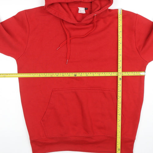 Urban Road Men's Red Pullover Hoodie Size S Casual Fleece