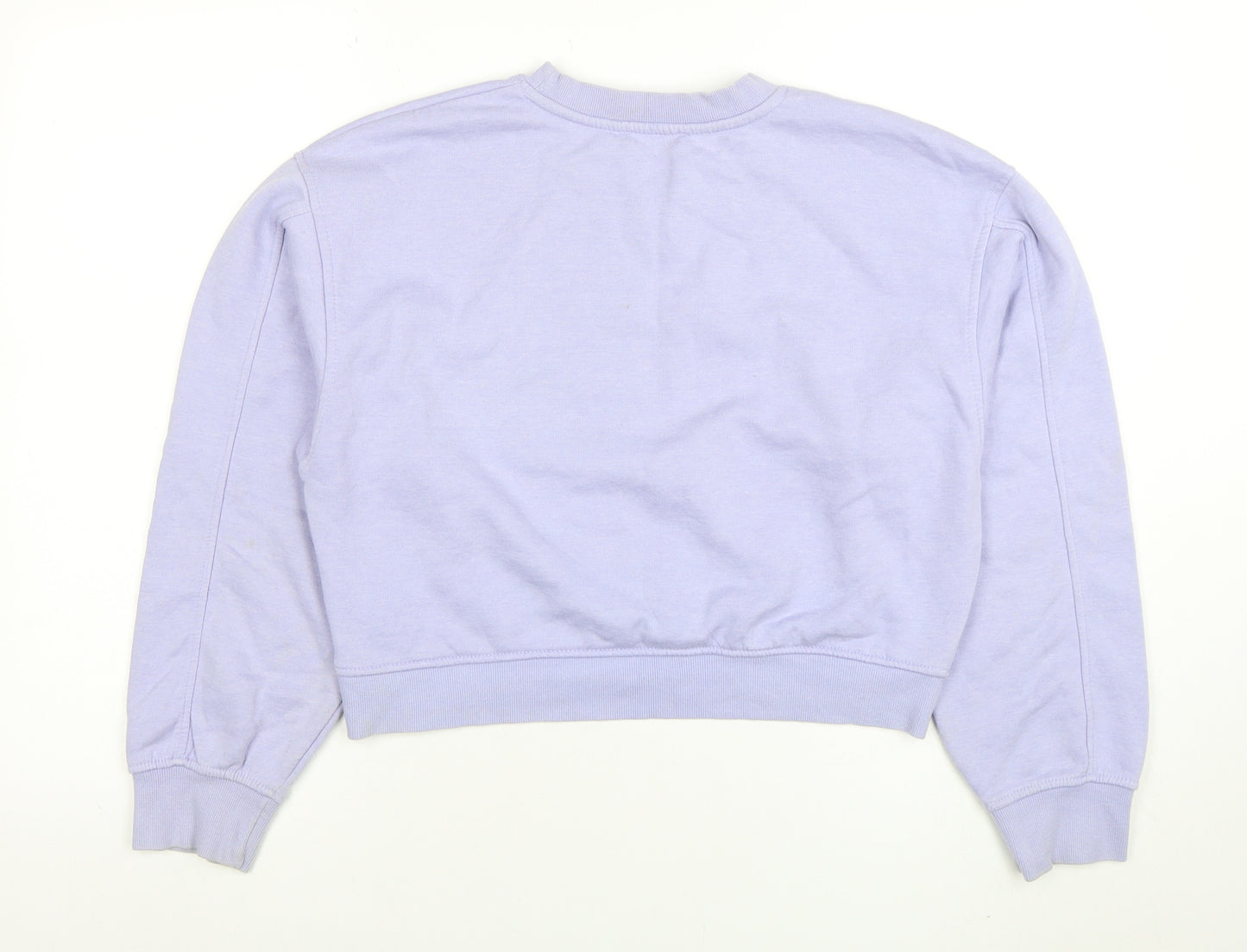 Zara Women Lilac Crew Neck Pullover Sweatshirt Size M