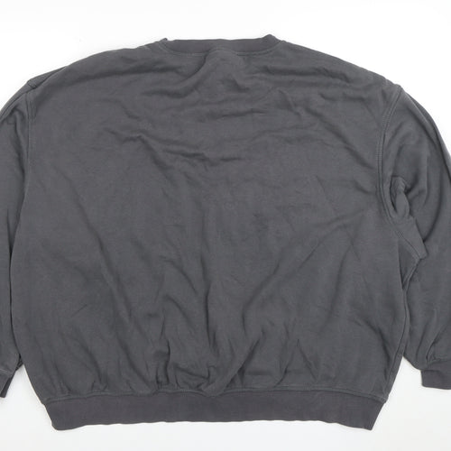 H&M Divided Women's Grey Cotton Blend Pullover Sweatshirt Size L