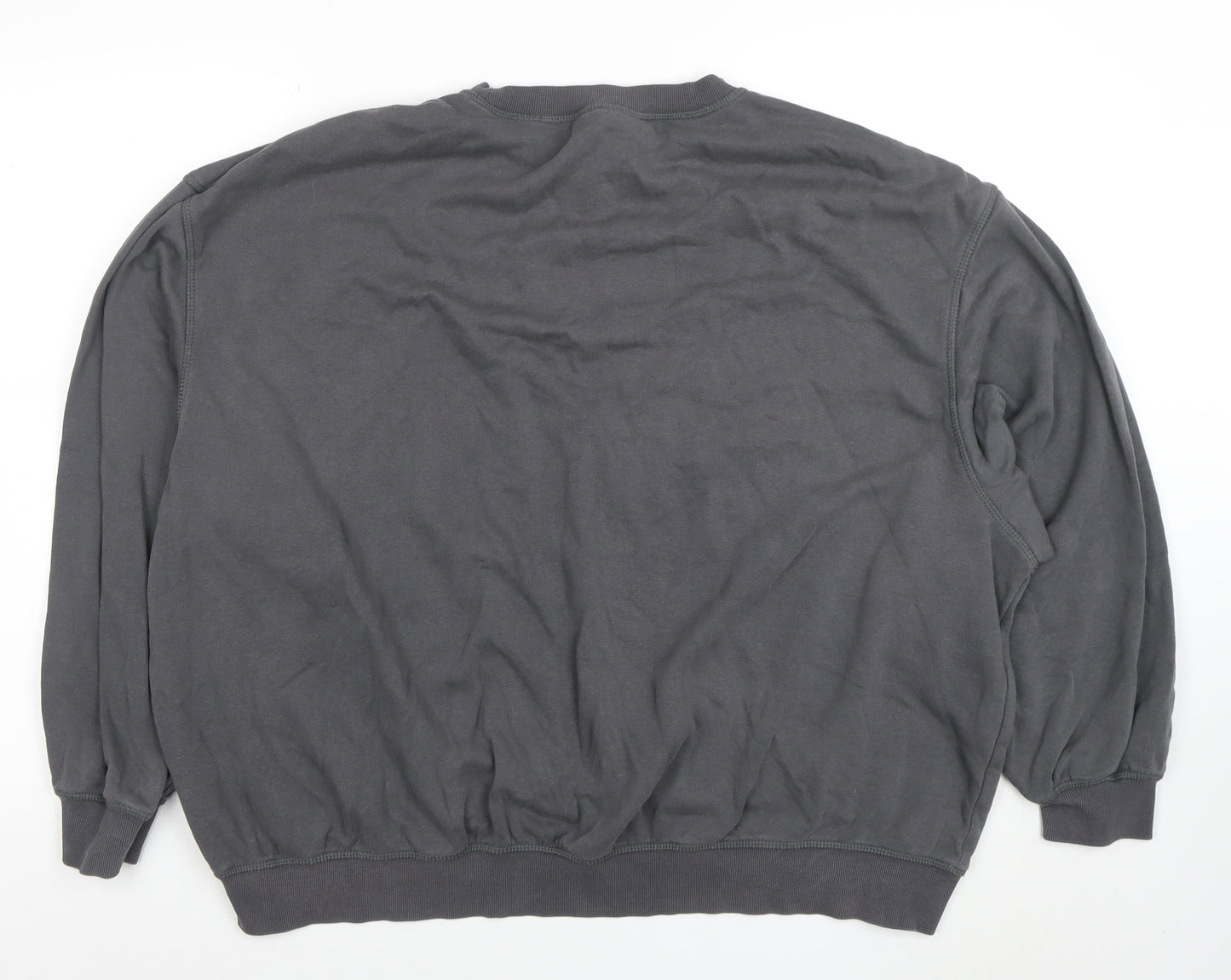H&M Divided Women's Grey Cotton Blend Pullover Sweatshirt Size L