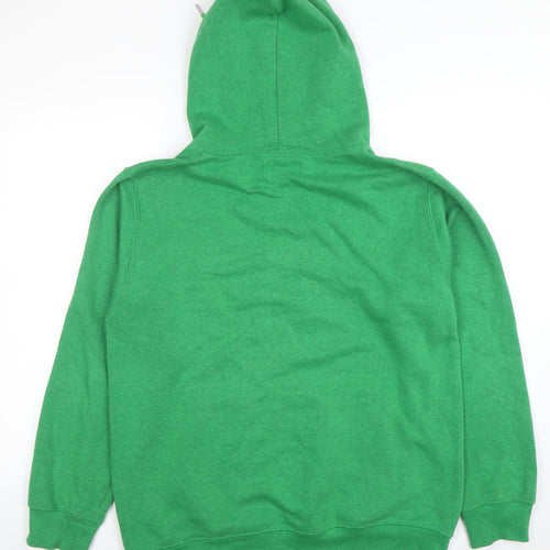 A2Z Men's Green Pullover Hoodie Size M Fleece Cotton Blend