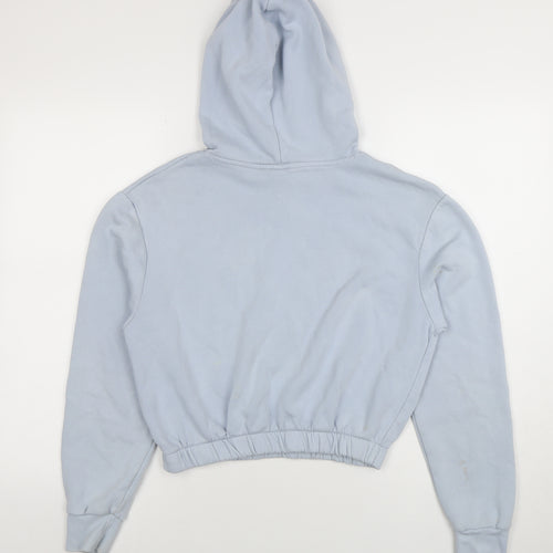 H&M Girls Blue NYC Pullover Hoodie Size 13-14 Years Cotton Blend
