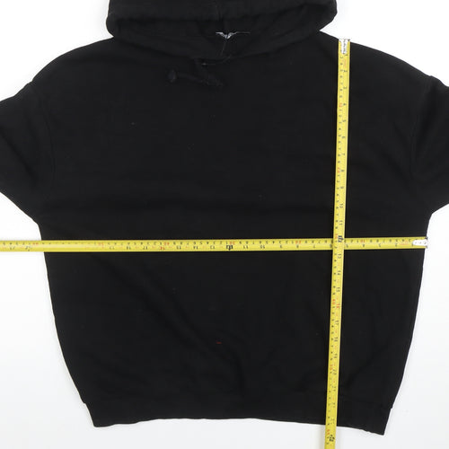 Nasty Gal Women’s Black Size 14 Pullover Hoodie Cotton Blend