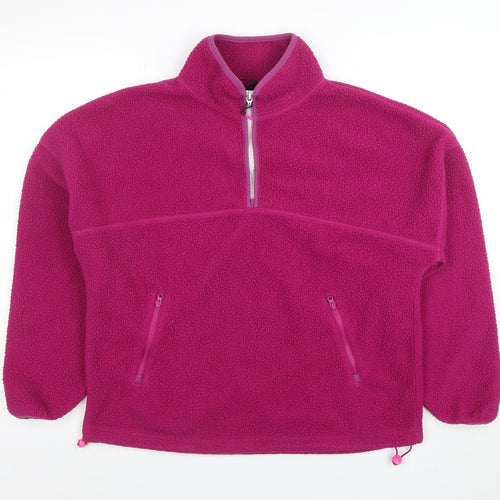 Dunnes Women’s Pink Fleece 1/4 Zip Pullover Sweatshirt Size S
