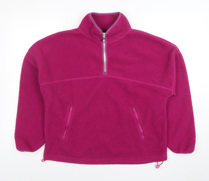 Dunnes Women’s Pink Fleece 1/4 Zip Pullover Sweatshirt Size S
