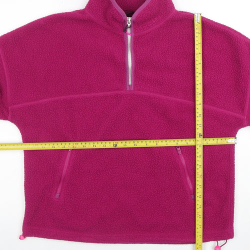 Dunnes Women’s Pink Fleece 1/4 Zip Pullover Sweatshirt Size S