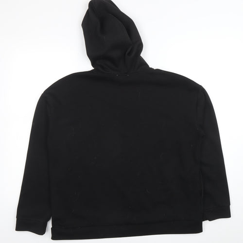 Stradivarius Womens Black Pullover Hoodie Size L Viscose Blend