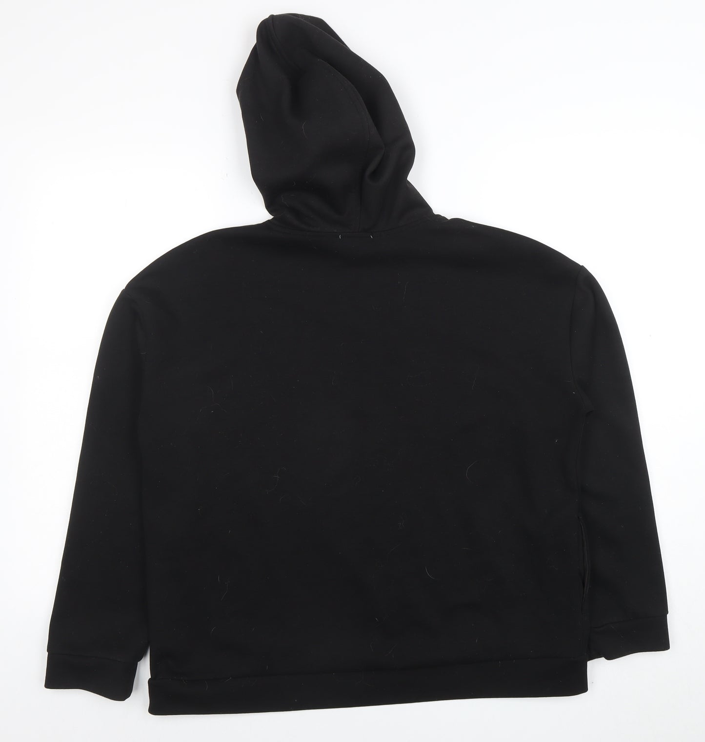 Stradivarius Womens Black Pullover Hoodie Size L Viscose Blend