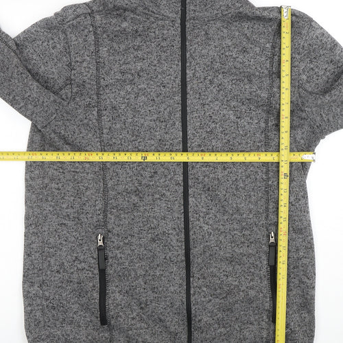 Crane Men's Grey Full Zip Fleece Jacket Size M Regular Fit