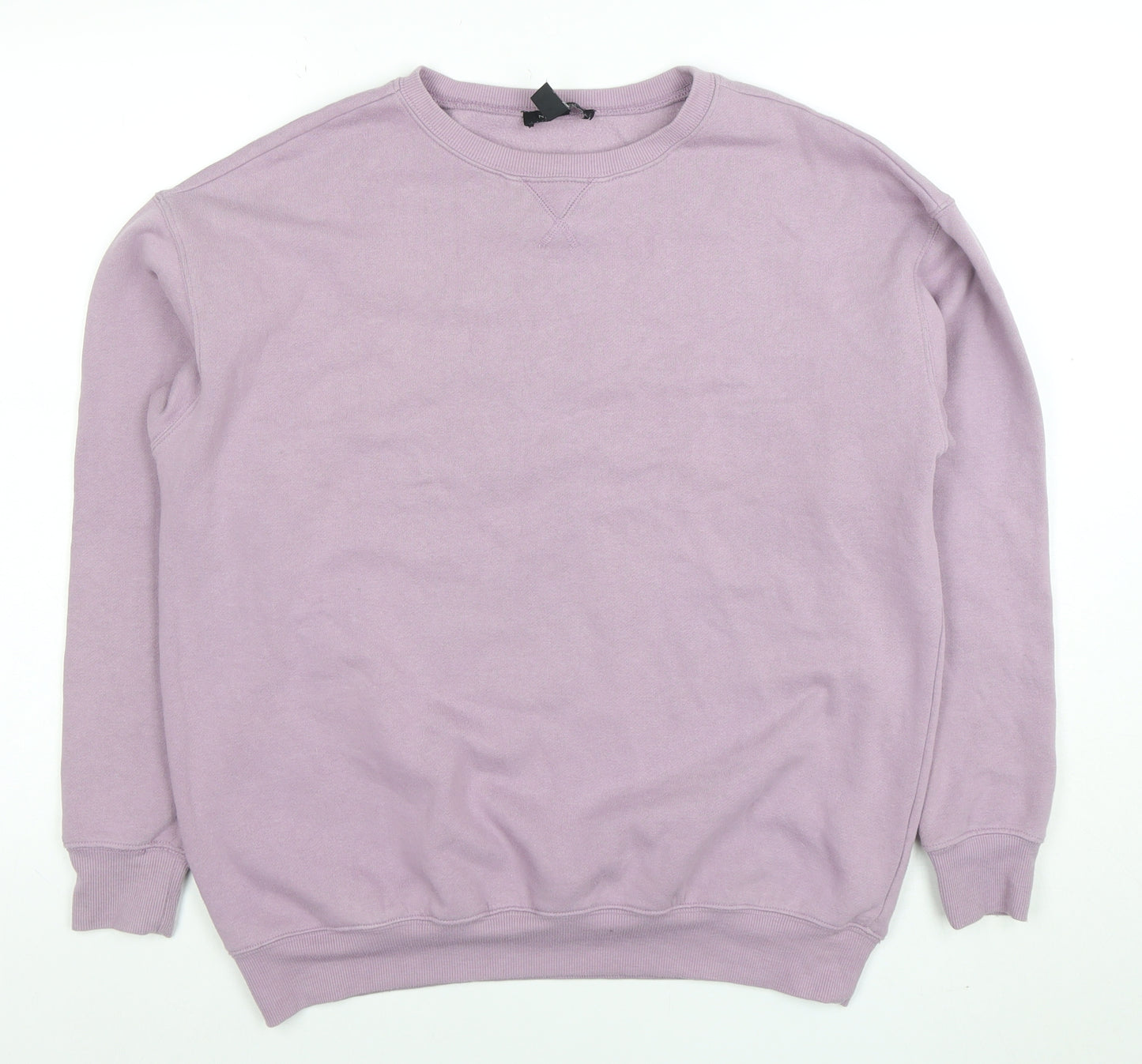 New Look Womens Purple Crew Neck Pullover Sweatshirt Size S