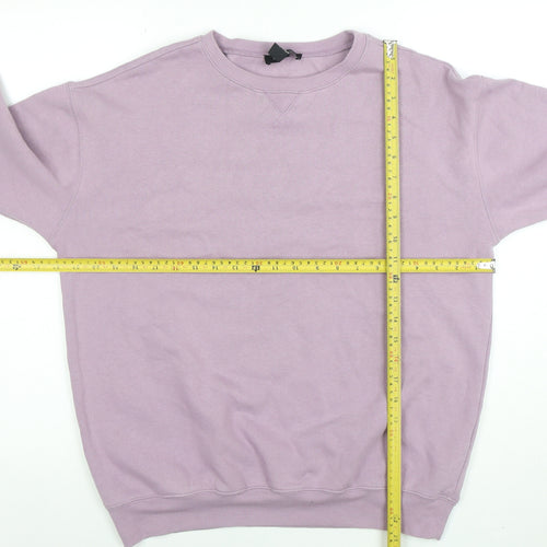 New Look Womens Purple Crew Neck Pullover Sweatshirt Size S