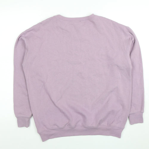 New Look Womens Purple Crew Neck Pullover Sweatshirt Size S