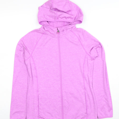 Dunnes Stores Girls Purple Full Zip Hoodie 10-11 Years Lightweight Stretch