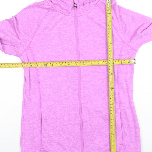Dunnes Stores Girls Purple Full Zip Hoodie 10-11 Years Lightweight Stretch