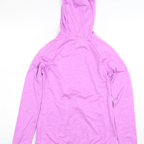 Dunnes Stores Girls Purple Full Zip Hoodie 10-11 Years Lightweight Stretch
