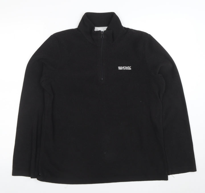 Regatta Great Outdoors Womens Black Size 12 1/2 Zip Fleece Sweatshirt