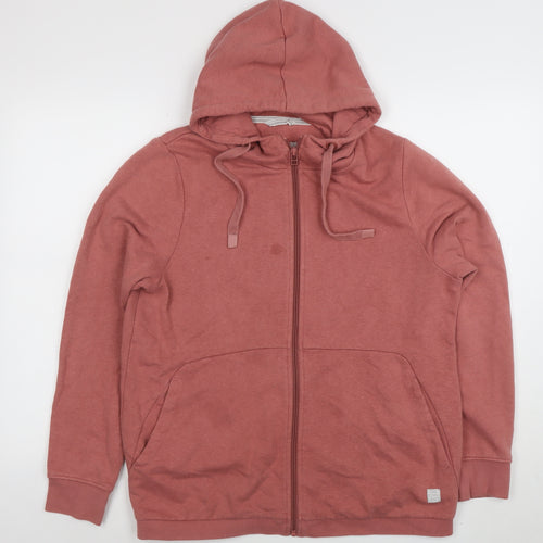 Signal Women’s Pink Full Zip Hoodie Sweatshirt Size M Cotton Blend