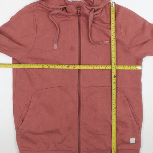 Signal Women’s Pink Full Zip Hoodie Sweatshirt Size M Cotton Blend