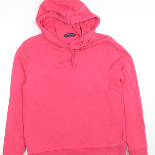 Marks and Spencer Women Pink Cotton Hoodie Pullover Size 10