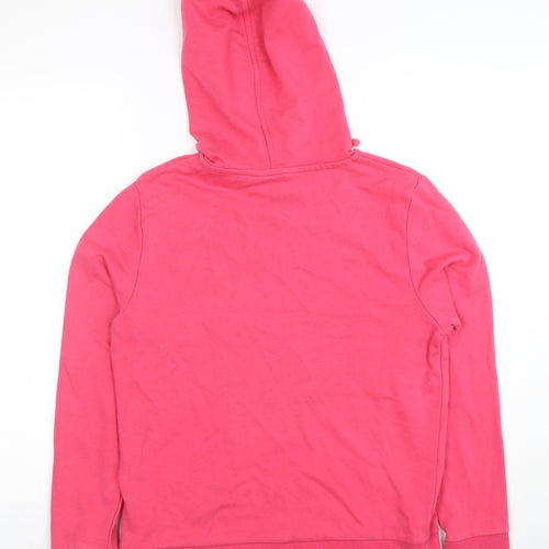 Marks and Spencer Women Pink Cotton Hoodie Pullover Size 10