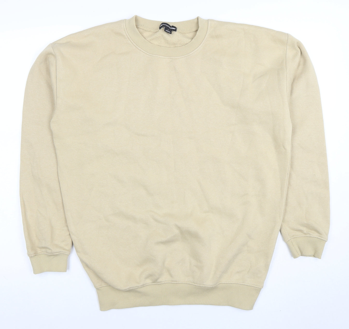 PrettyLittleThing Women Beige Small Pullover Sweatshirt