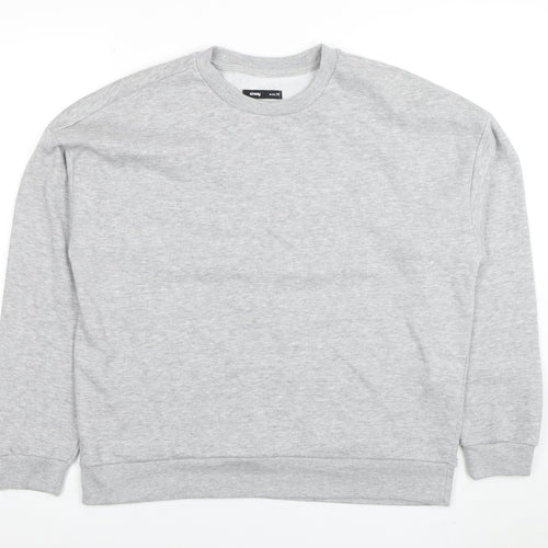 Sinsay Womens Grey Pullover Sweatshirt Size M Cotton Blend