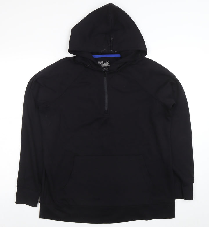 Dunnes Stores Women's Black 1/4 Zip Hoodie Size S