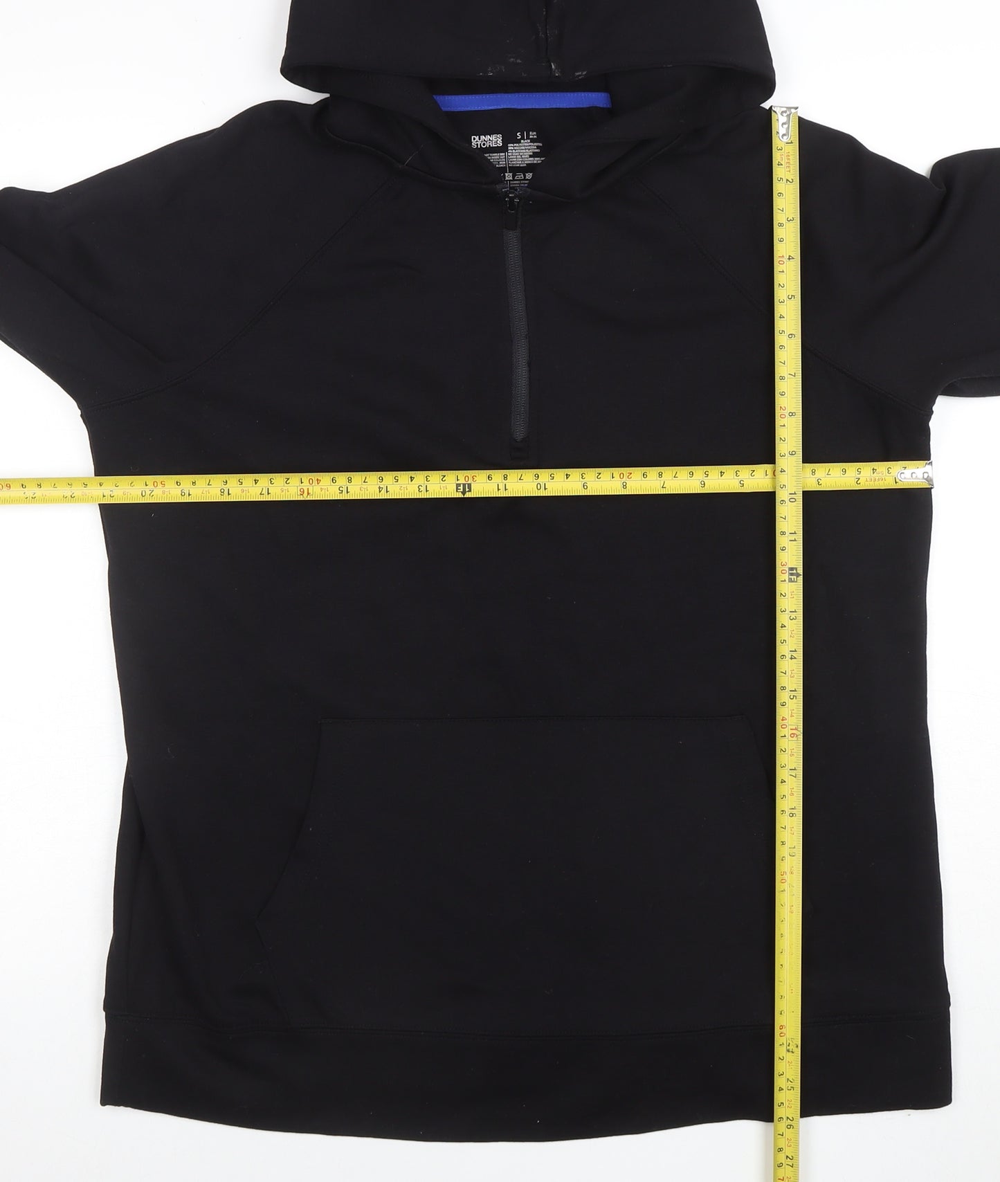 Dunnes Stores Women's Black 1/4 Zip Hoodie Size S
