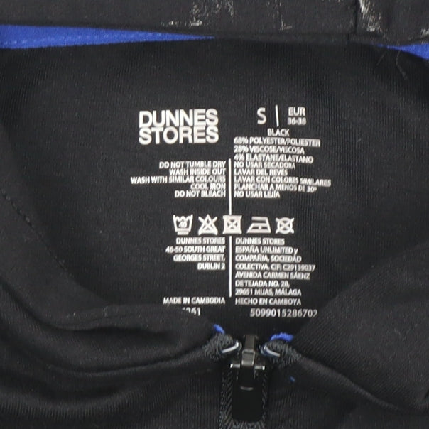 Dunnes Stores Women's Black 1/4 Zip Hoodie Size S
