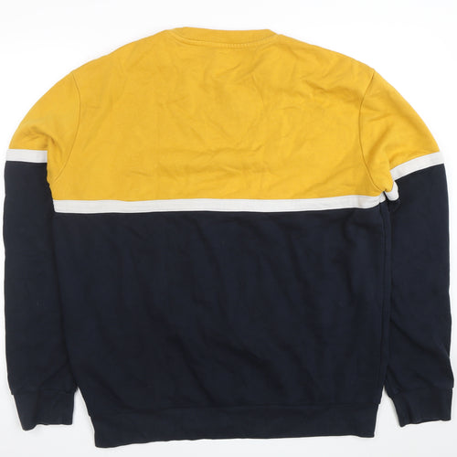 New Look Men’s Yellow & Navy Colour Block L Sweatshirt