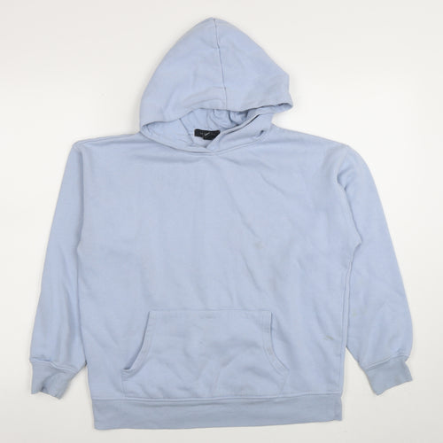 New Look Womens Blue Pullover Hoodie Size S Cotton Blend Casual