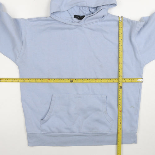 New Look Womens Blue Pullover Hoodie Size S Cotton Blend Casual