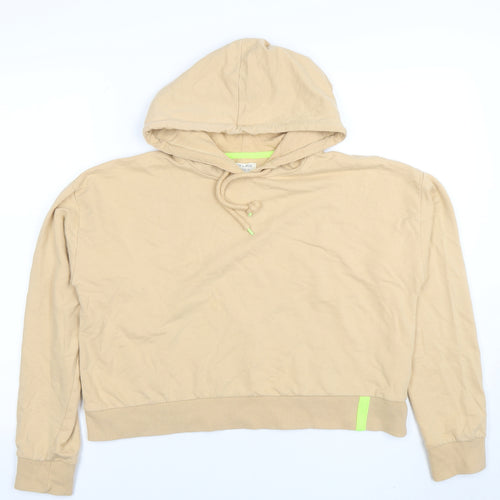 Denim by Max Women Beige Hooded Pullover Hoodie UK 12
