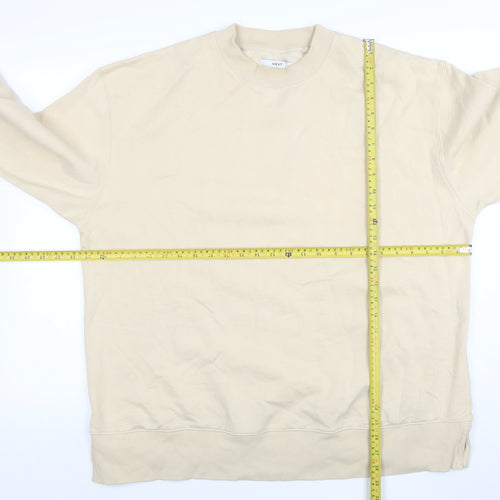 Next Men’s Beige XL Pullover Sweatshirt Long Sleeve Crew Neck