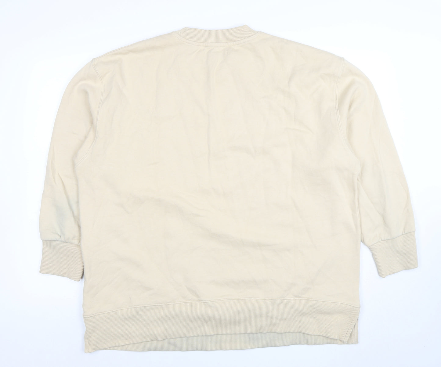 Next Men’s Beige XL Pullover Sweatshirt Long Sleeve Crew Neck