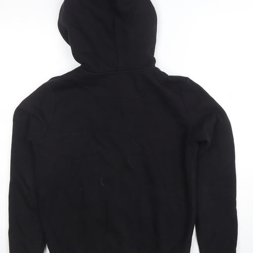 BASIC Women's Black XS Full Zip Hoodie Cotton Blend Casual