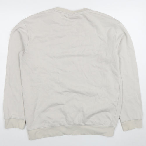 H&M Men’s Beige Relaxed Fit Crew Neck Sweatshirt Size S
