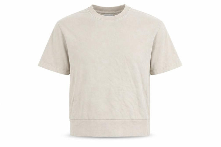 Topman Men's Beige Short Sleeve Crew Neck Cotton T-Shirt Size S