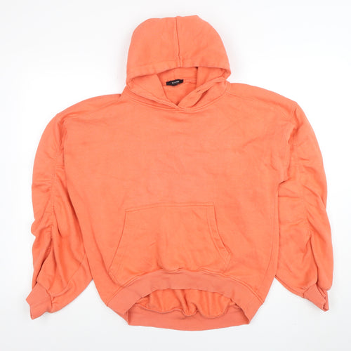 Rising Women's Orange Pullover Hoodie S/M Cotton Blend Casual