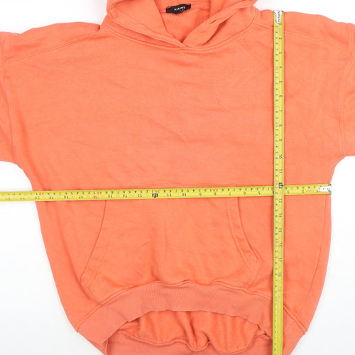 Rising Women's Orange Pullover Hoodie S/M Cotton Blend Casual