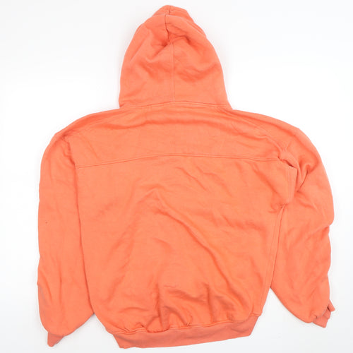 Rising Women's Orange Pullover Hoodie S/M Cotton Blend Casual