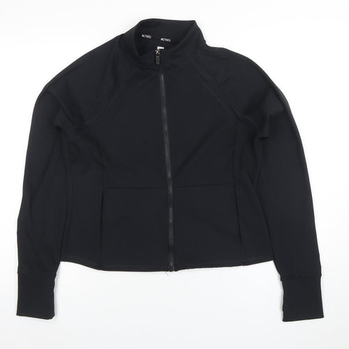 F&F Active Women’s Black Full Zip Sweatshirt Size M Quick Dry Stretch