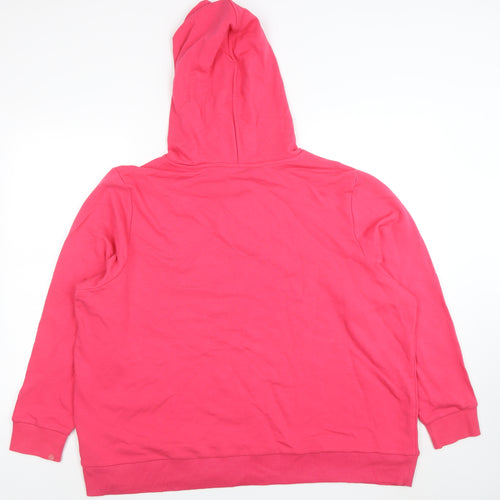 Marks and Spencer Women’s Pink Pullover Hoodie Size 24 Cotton Blend