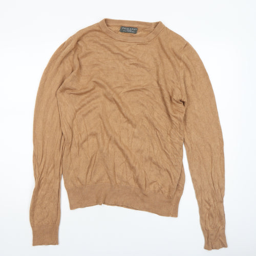 Primark Women Brown Medium Crew Neck Knit Pullover Jumper